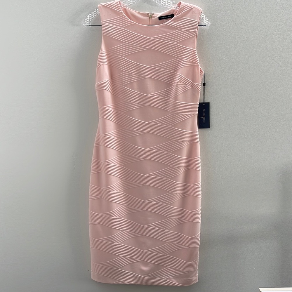 Tommy Hilfiger mid length dress. New with tag. Pale pink and sleeveless.